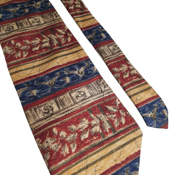 Croft Barrow Silk Tie Fall Core Stripes Floral Classic Motif Menswear Dad Gift - Picture 2 of 5